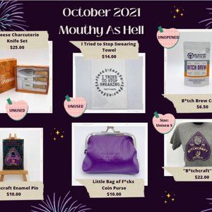 Items from the "Mouthy as Hell" Smartass and Sass October 2021 Box